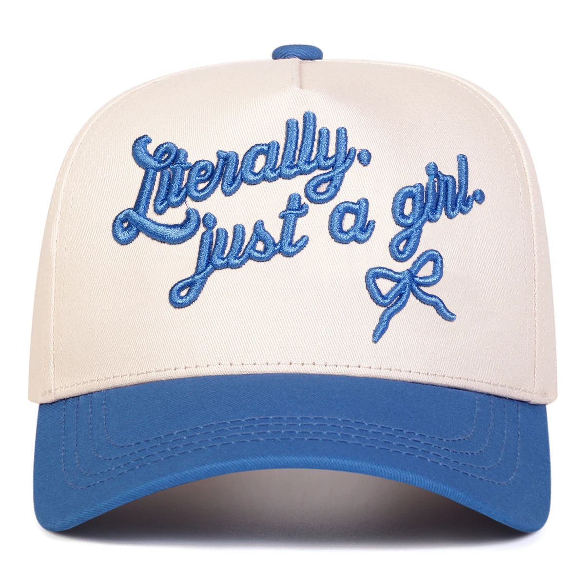 Unisex LITERALLY JUST A GIRL Embroidery Baseball Caps