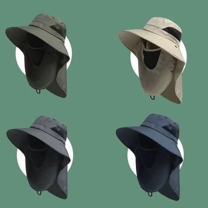 Outdoor UV Protection Neck Flap Bucket Hat