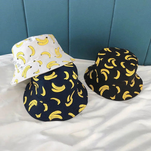 Banana Print Double Side Soft Cotton Bucket Hat