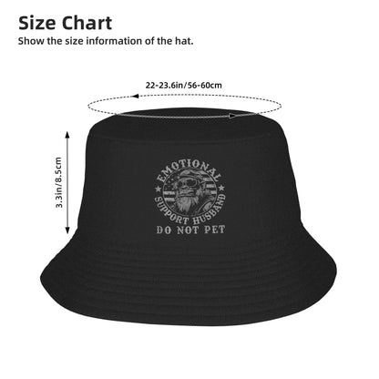 Emotional Support Husband Graphic Bucket Hat