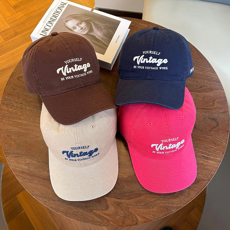 RICYGVM Letter Embroidery Cotton Baseball Cap