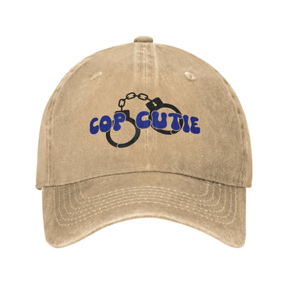 Cop Cutie Blue Washed Trucker Baseball Cap
