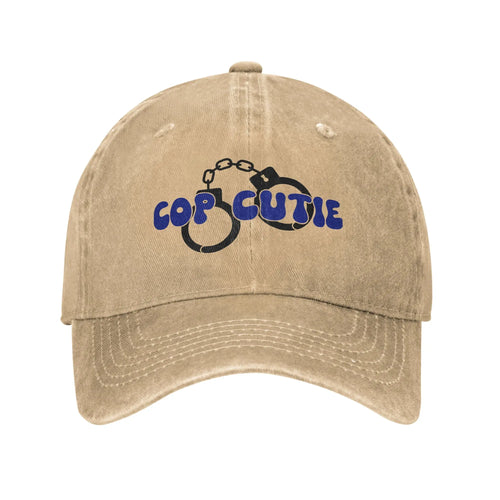 Cop Cutie Blue Washed Trucker Baseball Cap