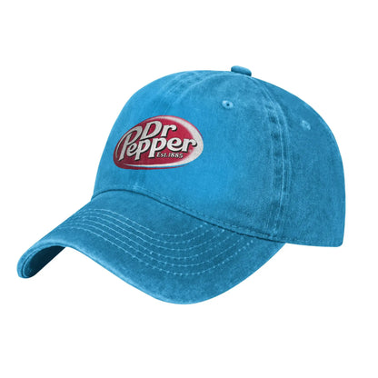 Dr Pepper Letter Distressed Snapback Baseball Cap