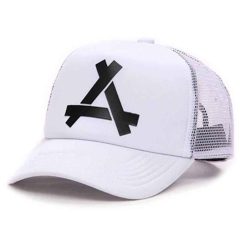 Unisex A- Letter Printing Baseball Net Caps Hip Hop Cap