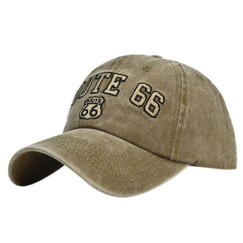Route 66 Embroidered Baseball Cap
