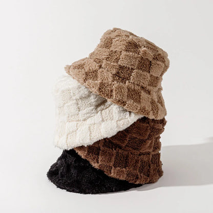 Leopard Fur Plush Bucket Hat