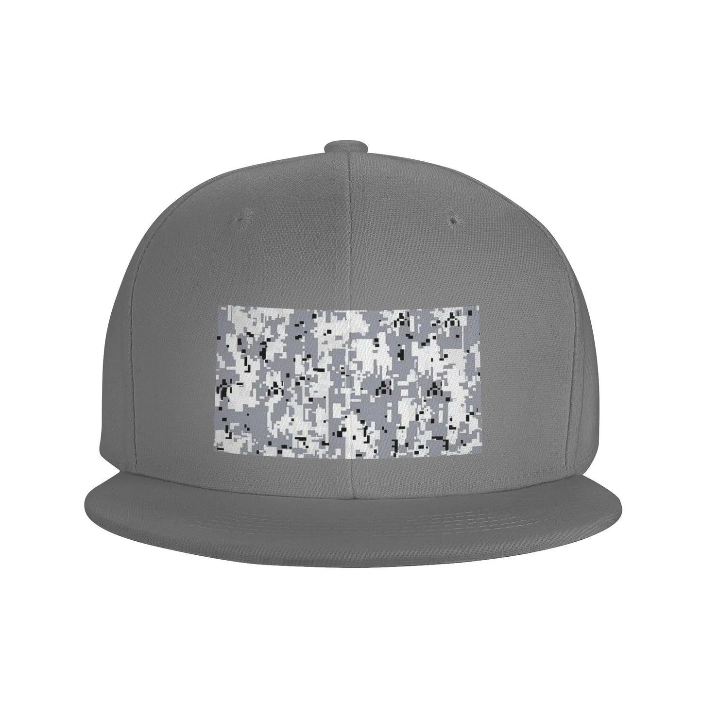 Black White Camouflage Snapback Cap