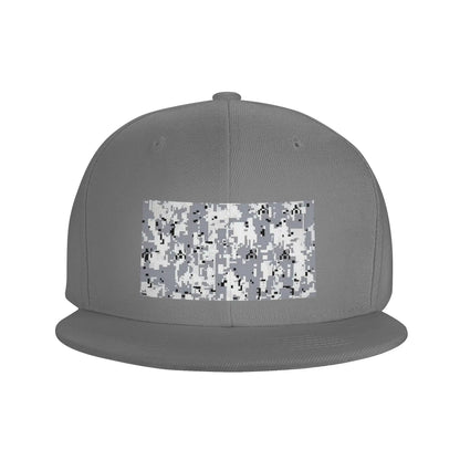 Black White Camouflage Snapback Cap