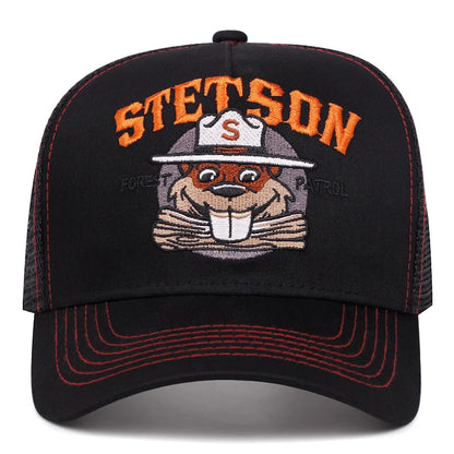 2025 Stetson Groundhog Cartoon Mesh Baseball Cap