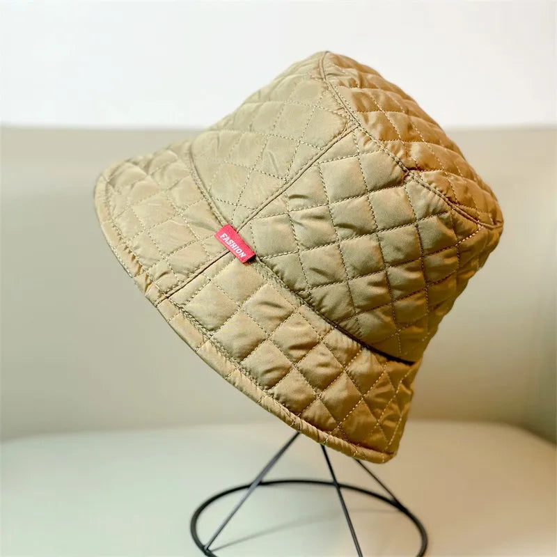 Ultra Light Down Rhombus Grid Bucket Hat