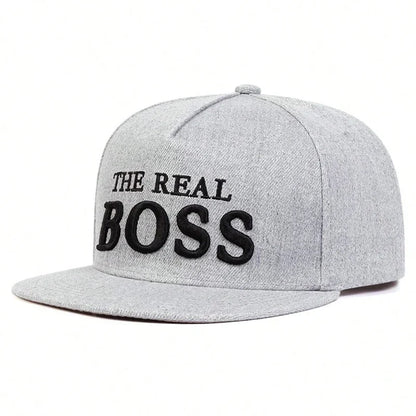 Unisex THE REAL BOSS Embroidery Hip-hop Hats