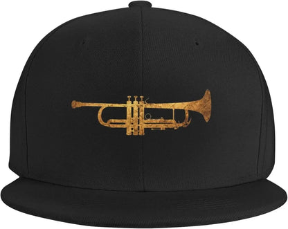 Retro Vintage Trumpet Plaid Snapback Cap