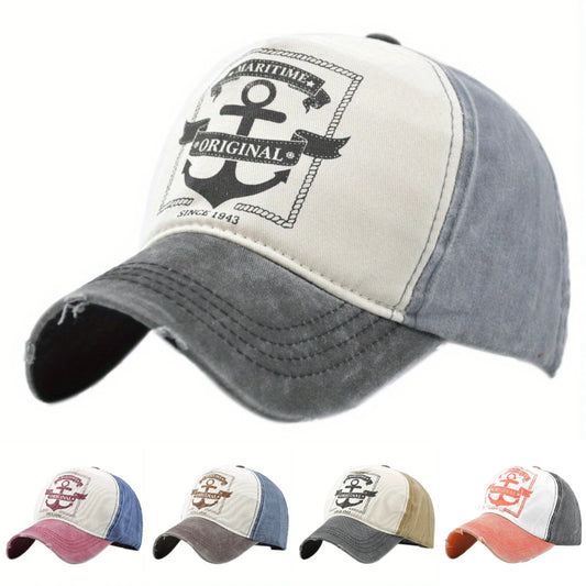 Anchor Print Hip Hop Snapback Cap
