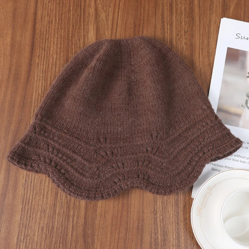 Pure Wool Knitted Fisherman Bucket Hat
