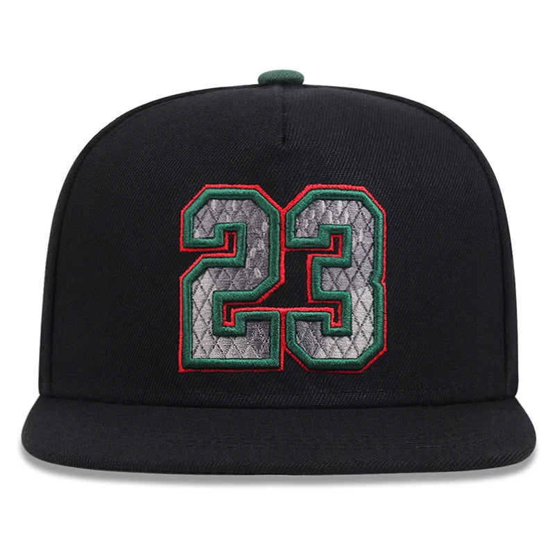 23 Embroidered Creative Flat Brim Street Baseball Hat