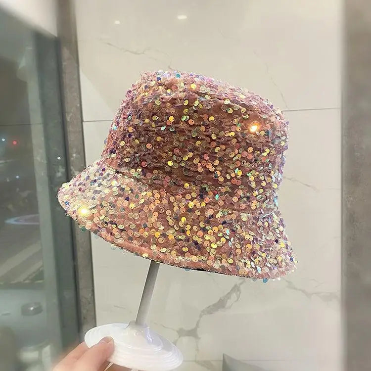 Sequin Double Sided Hip Hop Bucket Hat
