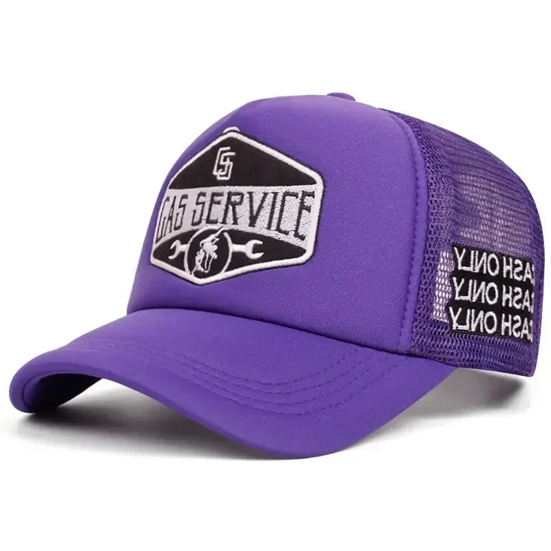 Unisex Five Star Embroidered Mesh Baseball Cap