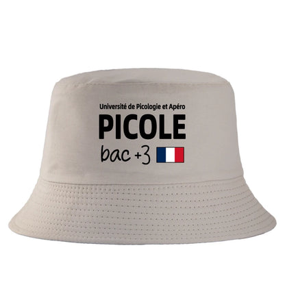 French Humor Picole Bac+3 Reversible Bucket Hat