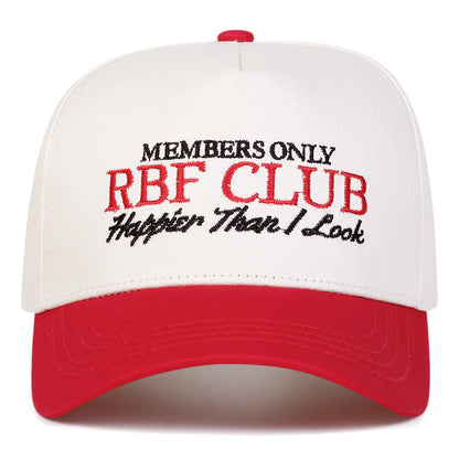 Unisex RBF CLUB Letter Embroidery Baseball Caps