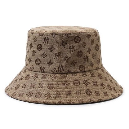 Letter Embroidery Unisex Sun Bucket Hat