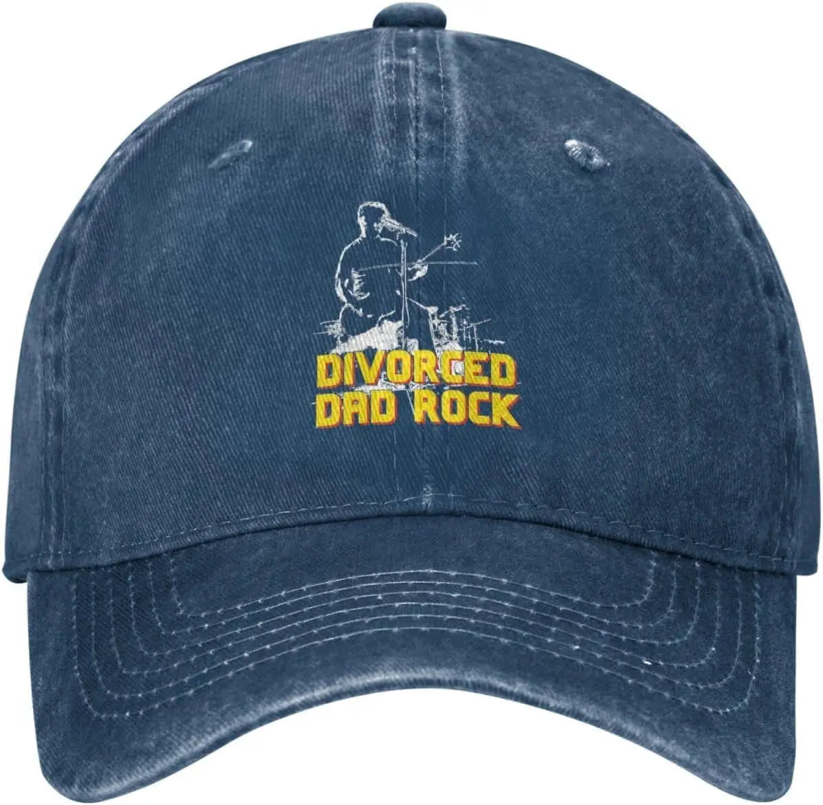 Divorced Dad Rock Distressed Washed Cotton Baseball Cap