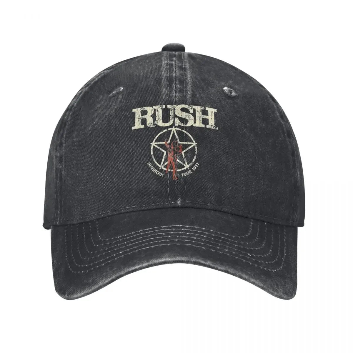 Rush Band Tattoo Style Washed Cotton Baseball Cap