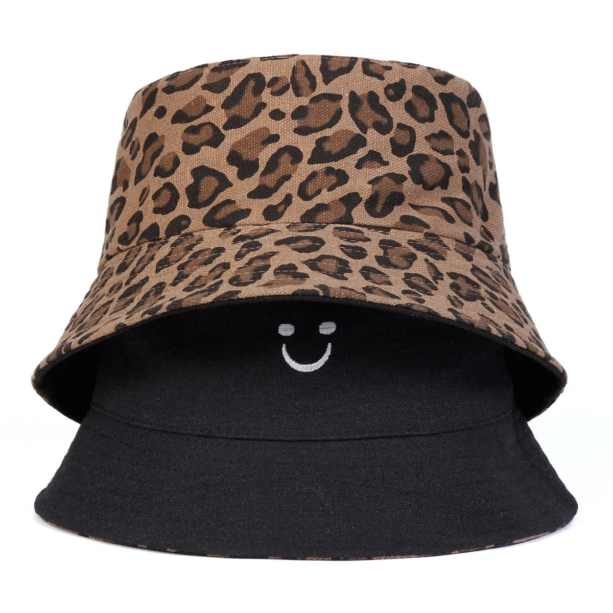 Smiling Leopard Double-Sided Bucket Hat