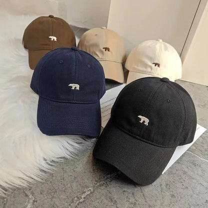 Korean Style Solid Embroidered Baseball Cap