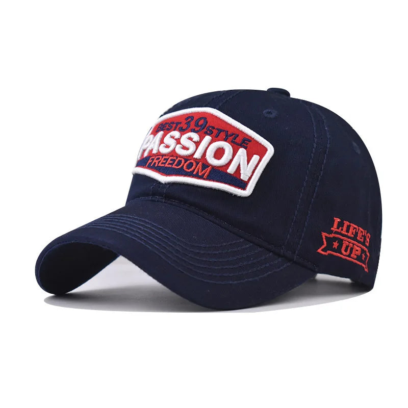 Unisex Cotton Washed Vintage Letter Baseball Cap