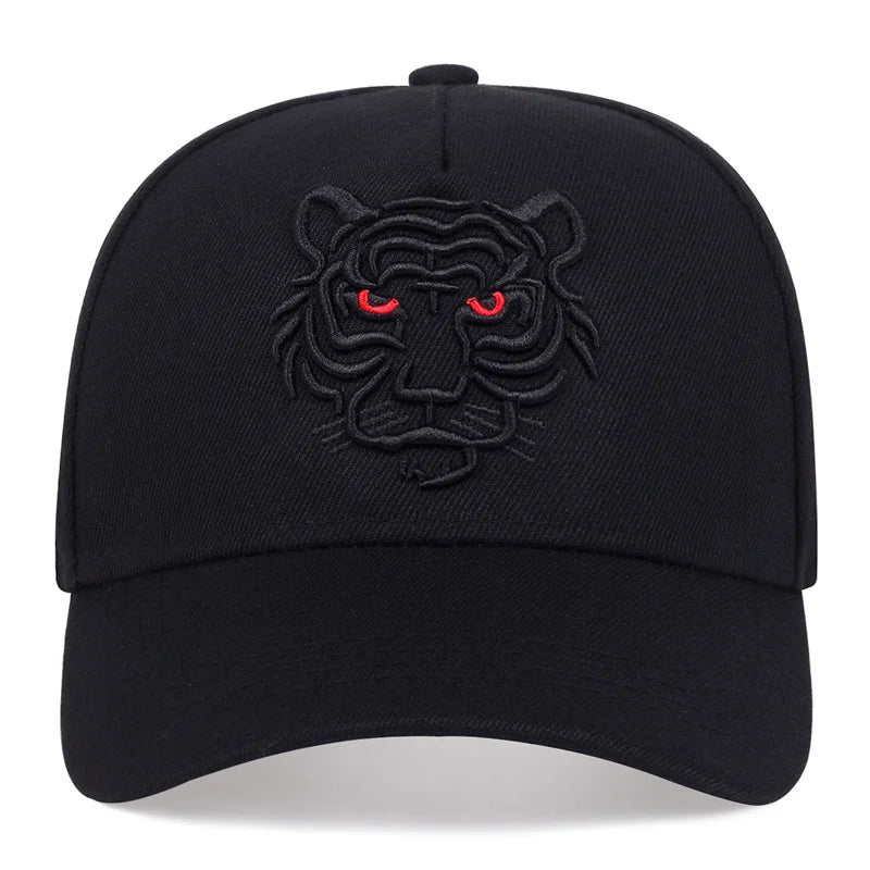 Black Tiger Embroidered Hip Hop Baseball Cap