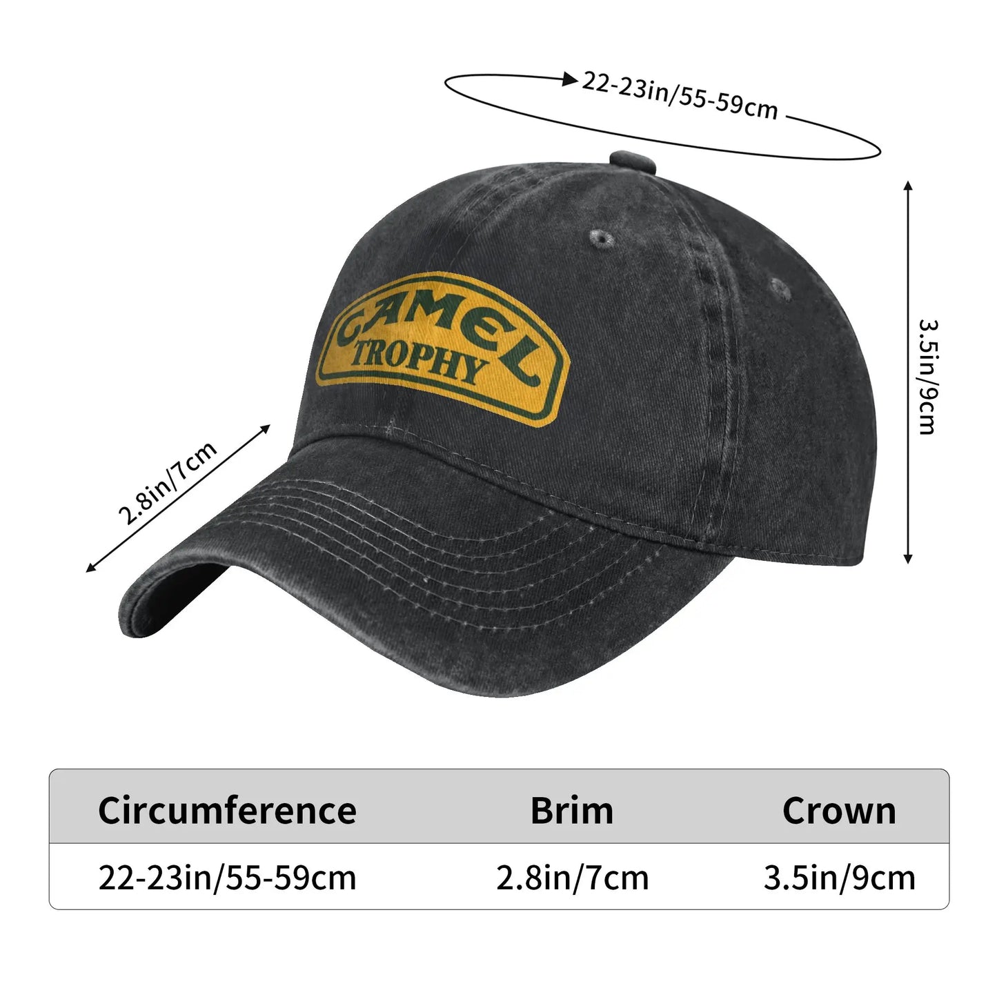 Camel Trophy Distressed Denim Baseball Cap