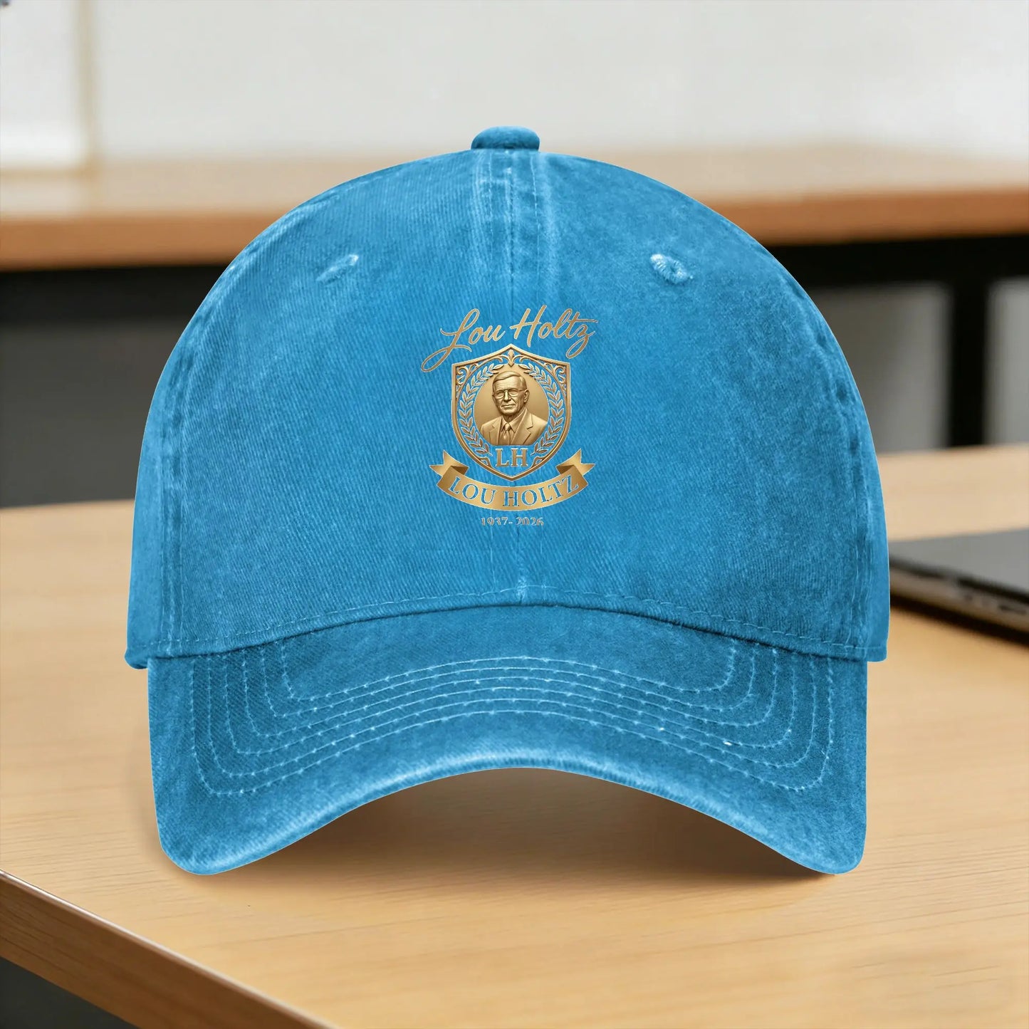 Lou Holtz Logo Washed Adjustable Baseball Cap