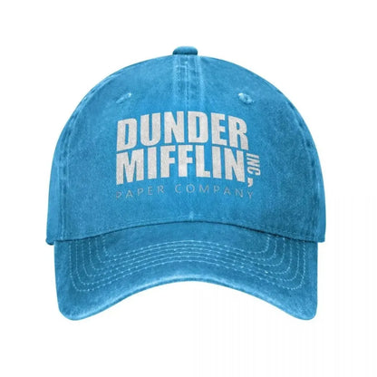 Classic Dunder Mifflin Distressed Denim Snapback Cap