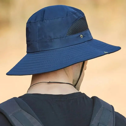 Summer Breathable Wide-Brim Outdoor Bucket Hat
