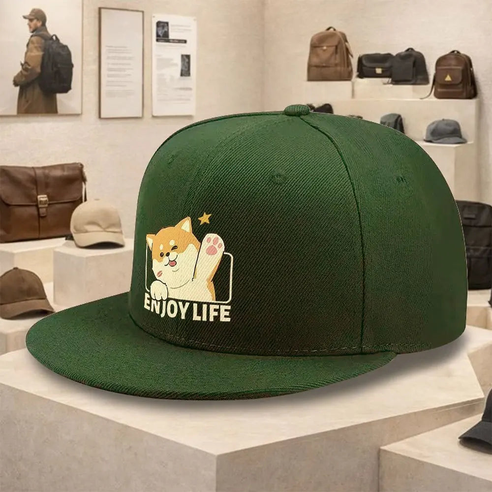 Shiba Inu Enjoy Life Streetwear Snapback Cap
