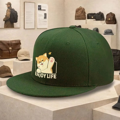 Shiba Inu Enjoy Life Streetwear Snapback Cap