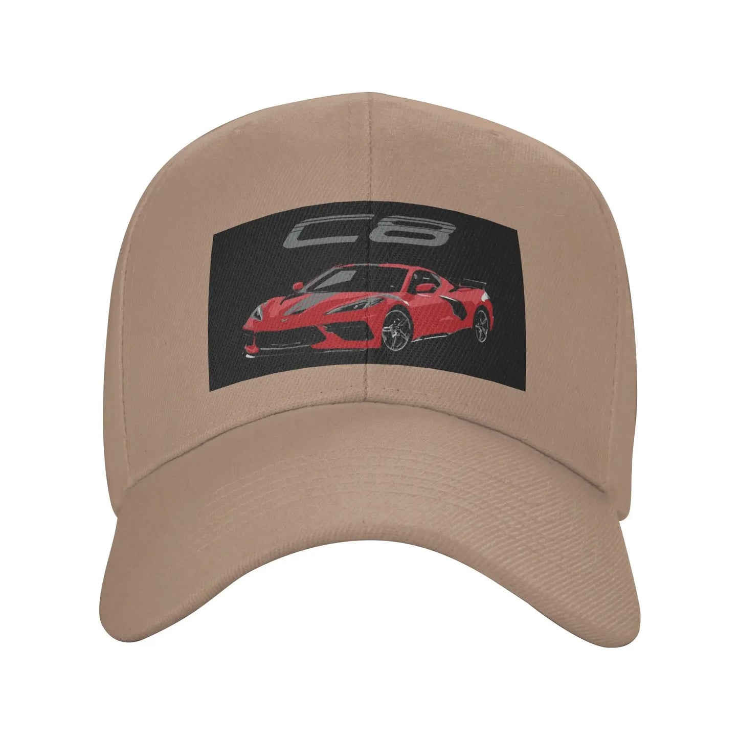 Red Chevy Corvette C8 Baseball Cap
