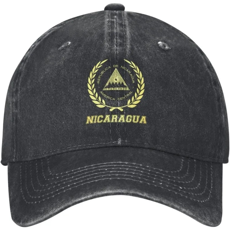 Nicaragua Seal Coat Of Arms Denim Baseball Cap