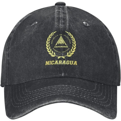 Nicaragua Seal Coat Of Arms Denim Baseball Cap