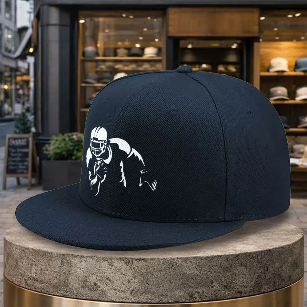 American Football Player Print Outdoor Snapback Cap