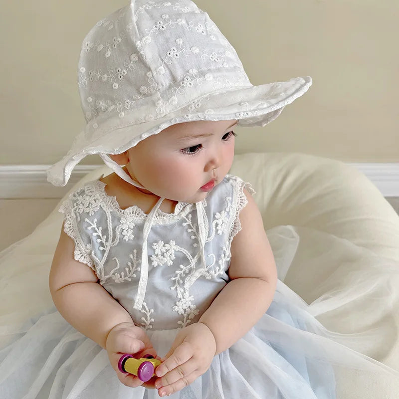 Hollow Flower Soft Cotton Baby Bucket Hat