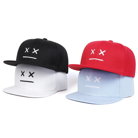 Unisex XX Smiley Face Embroidery Hip-hop Hats