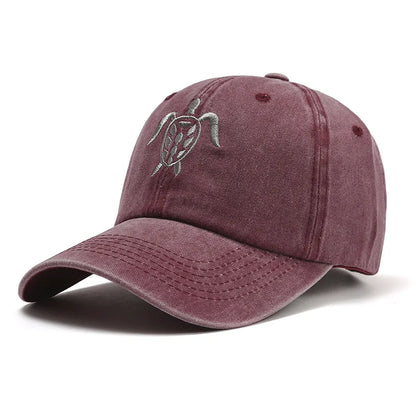 Turtle Embroidery Baseball Cap Unisex