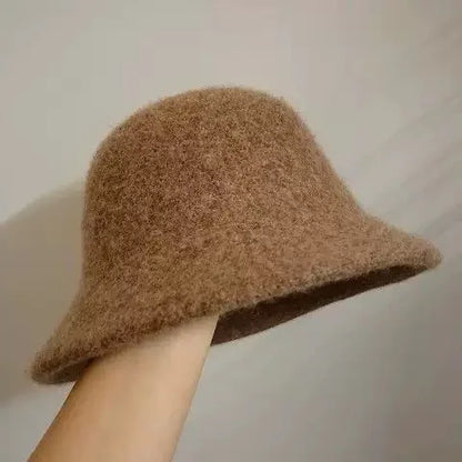 Autumn Winter Wool Vintage Bucket Hat