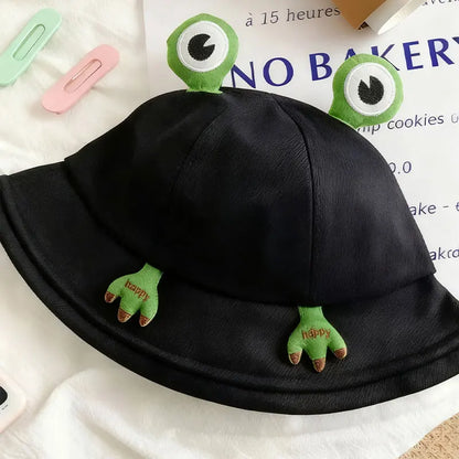 Cute 3D Frog Cartoon Bucket Hat