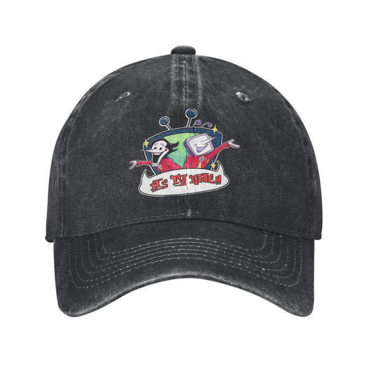 Deltarune TV Time Tenna Spamton Distressed Baseball Cap