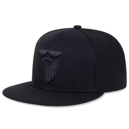 Beard Old Men Embroidery Outdoor Snapback Cap