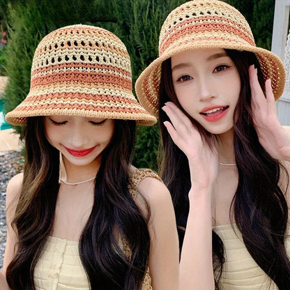 Bohemian Handwoven Macrame Summer Bucket Hat