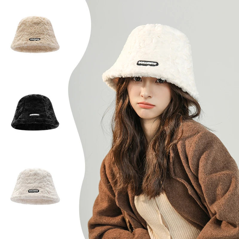 Warm Plush Furry Bucket Hat